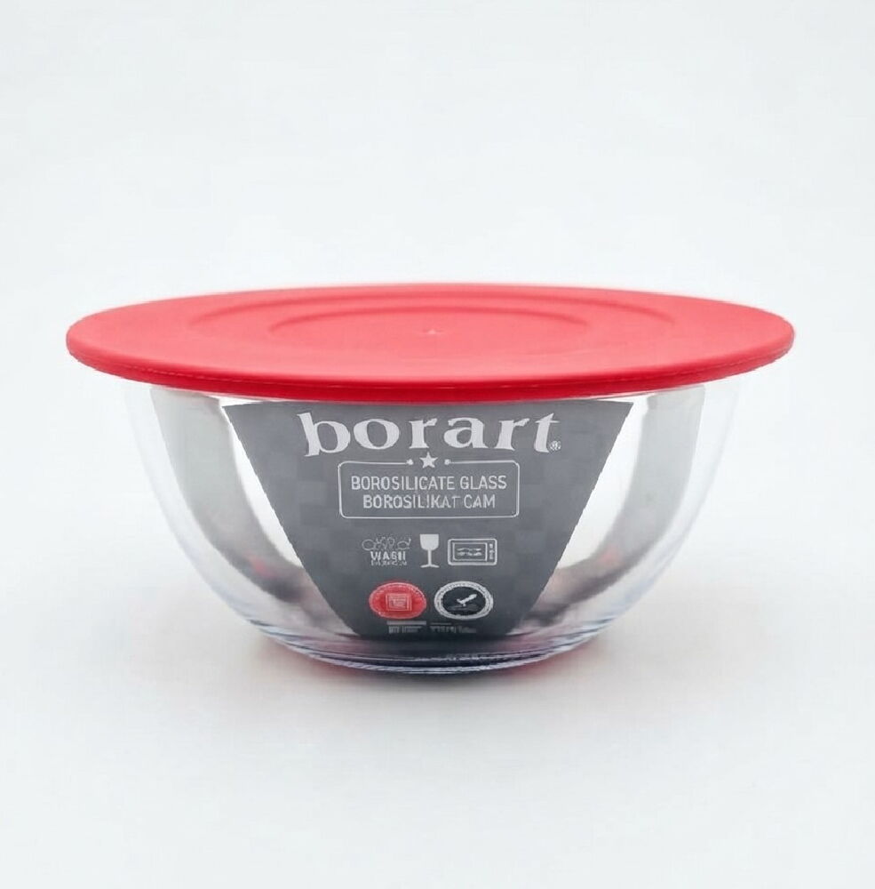 BORART KIRMIZI KAPAKLI YUVARLAK KAR.KABI 3385cc