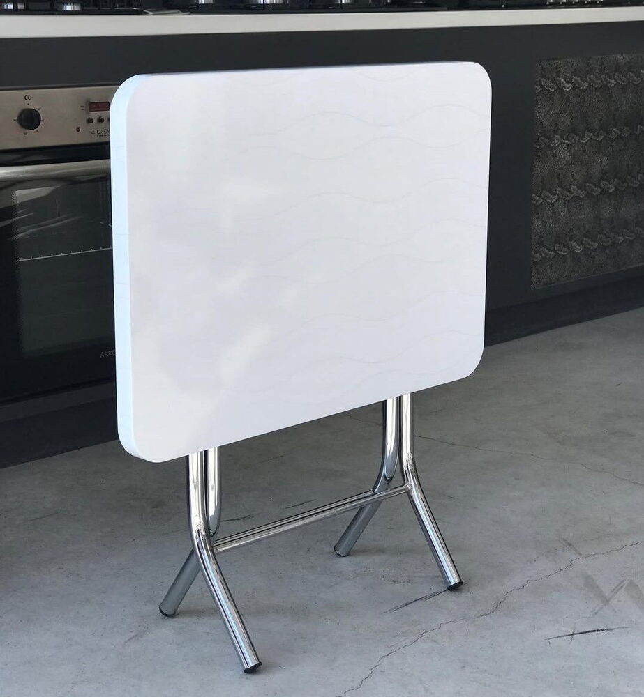 PALERMO MDF ÇİFT RENK KROM AYAK MASA 60x80cm