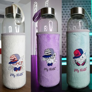  KRD HOME FİGÜRLÜ PELUŞLU CAM MATARA 500ml