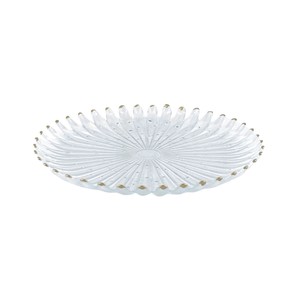  GLASSCOM PIU 21cm PASTA TABAĞI ŞEFFAF GOLD RIM