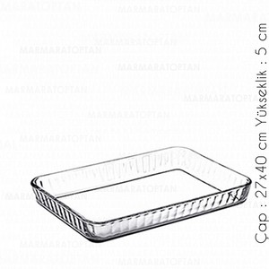 PAŞABAHÇE BORCAM DİKDÖRTGEN FIRIN TEPSİSİ 27x40x5cm