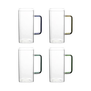  DELI GLASSWARE REKLİ 4'LÜ KULPLU CAM KUPA 350ml